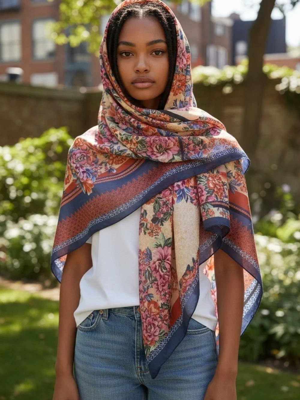 JOHNNY WAS 100% SILK SCARF
